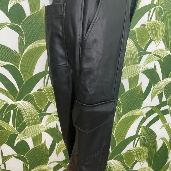 Zara Cargo "Leather" Trousers - Picture 3 of 6